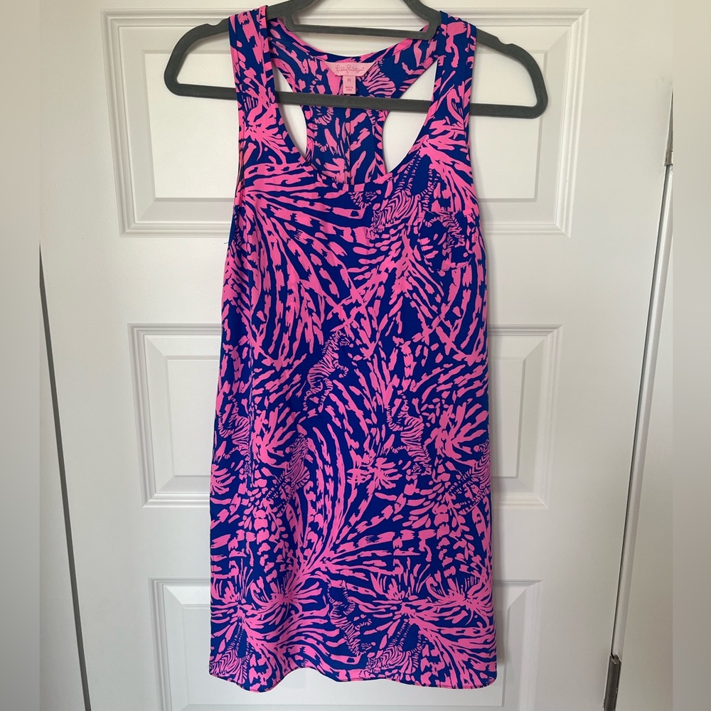 Lilly Pulitzer Betty Racerback Silk Dress in Rollin in the Grass